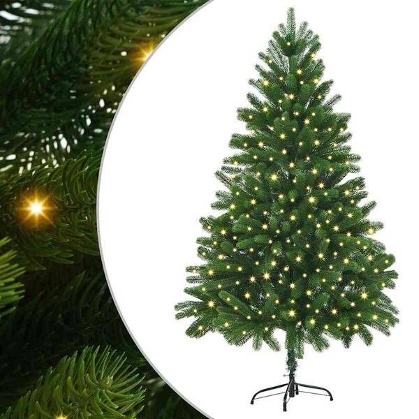 vidaXL Kerstboom met 300 LED met standaard Groen 180 cm PE