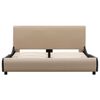 vidaXL Bedframe kunstleer cappuccino 120x200 cm