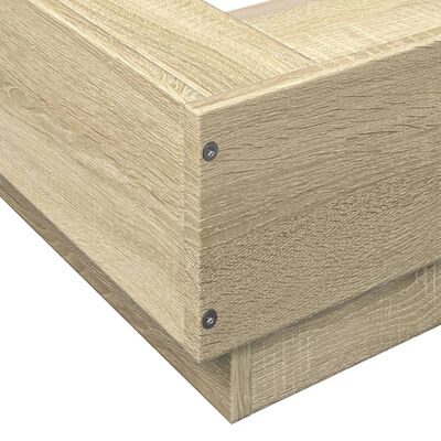 vidaXL Bedframe bewerkt hout sonoma eikenkleurig 200x200 cm