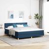 vidaXL Boxspringbed met matras met matras Blauw 180 x 200 cm Stof