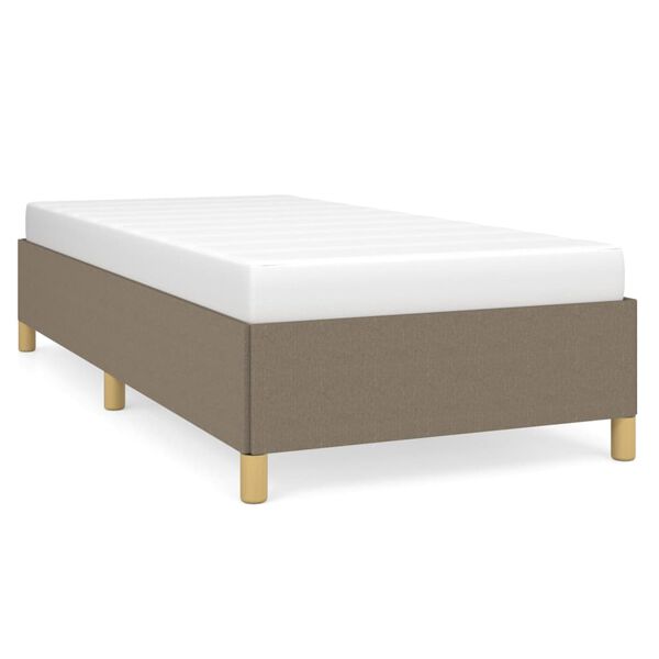 vidaXL Bedframe zonder matras 90x190 cm stof taupe