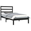 vidaXL Bedframe massief grenenhout zwart 100x200 cm