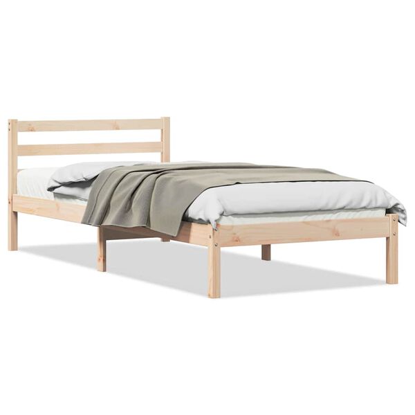 vidaXL Bedframe Bruin 208.6 x 157.6 x 69.4 cm Massief grenenhout