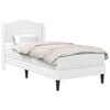 vidaXL Bedframe met hoofdeinde Wit 100 x 200 cm Kunstleer