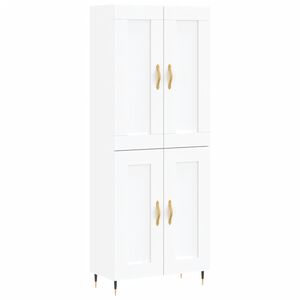 vidaXL Hoge kast 69,5x34x180 cm bewerkt hout wit