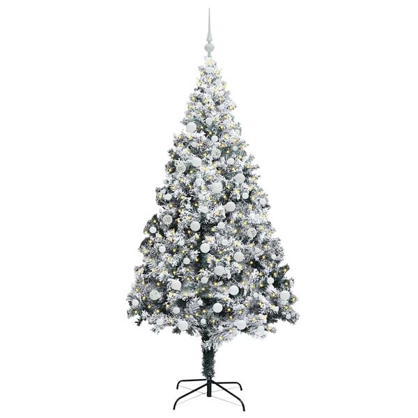 vidaXL Kunstkerstboom Groen 180 cm PVC en Staal en Kunststof