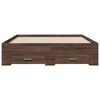 vidaXL Bedframe met lades bewerkt hout bruin eikenkleurig 135x190 cm