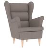 vidaXL Fauteuil met voetenbankje stof taupe