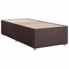 vidaXL Boxspring met matras stof donkerbruin 90x200 cm