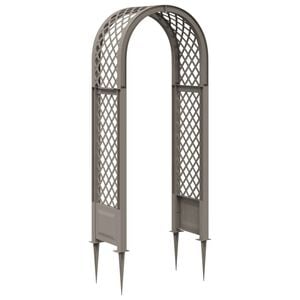 vidaXL Rozenboog met Stekels Grijs 97 x 43 x 218 cm PP