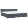 vidaXL Boxspring met matrassen fluweel donkergrijs 200x210 cm