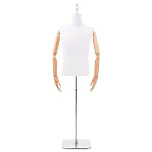 vidaXL Verstelbare mannequin van 170-218 cm met voet Man PP Wit