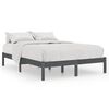 vidaXL Bedframe massief grenenhout grijs 160x200 cm