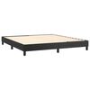 vidaXL Boxspring met matras kunstleer zwart 160x200 cm