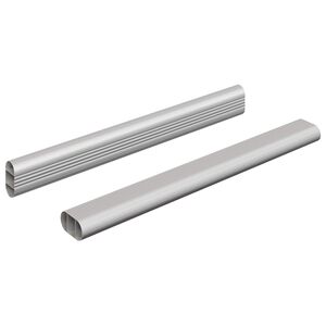 vidaXL Kaststaaf 2 st Zilver 264 x 15 x 29 mm Aluminium Legering
