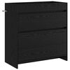vidaXL Badkamer Onder Wasbak Kast Zwart eiken 78,5 x 37,5 x 81 cm
