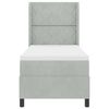 vidaXL Boxspringbed met hoofdeinde Lichtgrijs 80 x 200 cm Fluweel