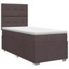 vidaXL Boxspringbed met matras Donkerbruin 100 x 200 cm Stof