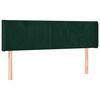vidaXL Hoofdbord met randen 147x16x78/88 cm fluweel donkergroen