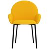 vidaXL Eetkamerstoelen 2 st fluweel geel