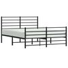 vidaXL Bedframe met hoofd- en voeteneinde metaal zwart 140x200 cm