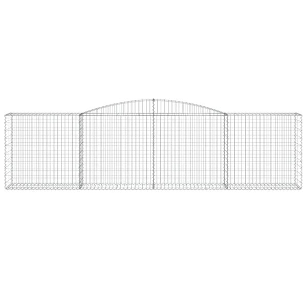 vidaXL Schanskorven 10 st gewelfd 400x50x100/120 cm ijzer