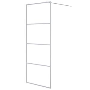 vidaXL Inloopdouchewand 80x195 cm transparant ESG-glas zilverkleurig
