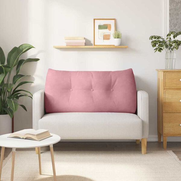 vidaXL Rugkussen Roze 120 x 24 x 50 cm Fluweel
