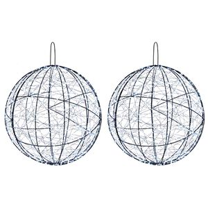 vidaXL Kerst Finial Licht 2 st 1900 LED's Koel wit &Oslash; 60 x 63 cm