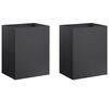vidaXL Plantenbak 2 st Zwart 40 x 30 x 40 cm Koudgewalst staal