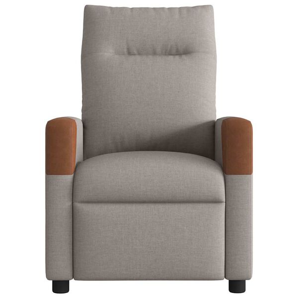 vidaXL Fauteuil verstelbaar stof taupe