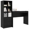 vidaXL Bureau met lade 2 pcs Zwart Eiken
