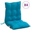 vidaXL Stoelkussens 4 st lage rug oxford stof lichtblauw