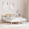 vidaXL Bedframe met hoofdeinde Naturel 150 x 200 cm Massief grenenhout