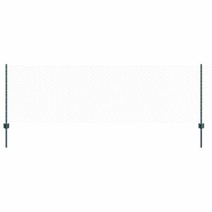 vidaXL zeshoekig gaasgek met palen 25 x 0,8 m PVC-Coated Staal Groen