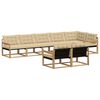 vidaXL Buiten bankenset 8 st Wit en Beige