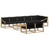 vidaXL Buiten bankenset 9 pcs Wit en zwart 79 x 79 x 37 cm