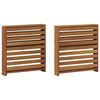 vidaXL Armleuningen 2 pcs Bruin 58.5 x 10 x 61 cm Bewerkt hout
