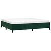 vidaXL Bedframe zonder matras 200x200 cm fluweel donkergroen