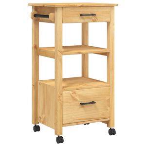 vidaXL Keukentrolley MONZA 48x40x88,5 cm massief grenenhout