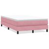 vidaXL Boxspring zonder matras fluweel roze 120x210 cm