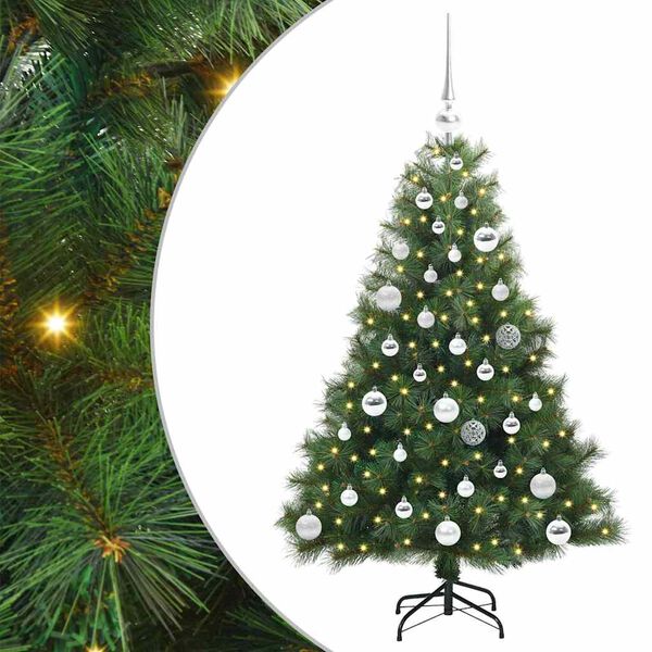 vidaXL Kunstkerstboom met 150 LED met standaard Groen 120 cm PE en PVC