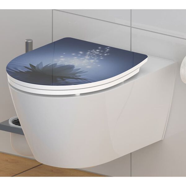 SCH&Uuml;TTE Toiletbril met soft-close WATER LILY duroplast hoogglans