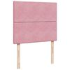 vidaXL Boxspring met matras fluweel roze 120x200 cm