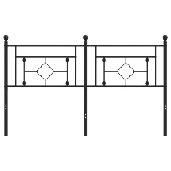 vidaXL Hoofdbord 160 cm metaal zwart