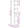 vidaXL Hoge kast 30x42,5x185 cm bewerkt hout wit