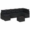 vidaXL Bankstel 8 st Zwart poly rattan