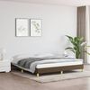 vidaXL Bedframe zonder matras stof donkerbruin 180x200 cm