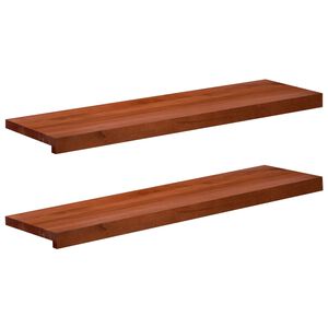 vidaXL Raamkozijnen 2 st Bruin 90 x 30 x 2 cm Massief beukenhout