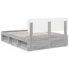 vidaXL Bedframe Grijs Sonoma 140 x 190 cm Massief grenenhout